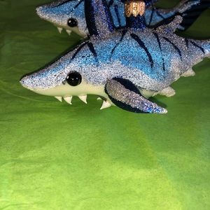 Beach shark Christmas ornaments